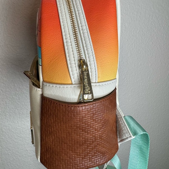 Disney Loungefly Mickey & Minnie Summer At The Beach Mini Backpack - Picture 8 of 11